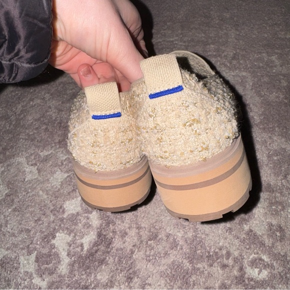 Rothy's Women’s 8 The Lug Loafer Snowcap Bouclé Cream Slip On Shoes - Picture 4 of 6